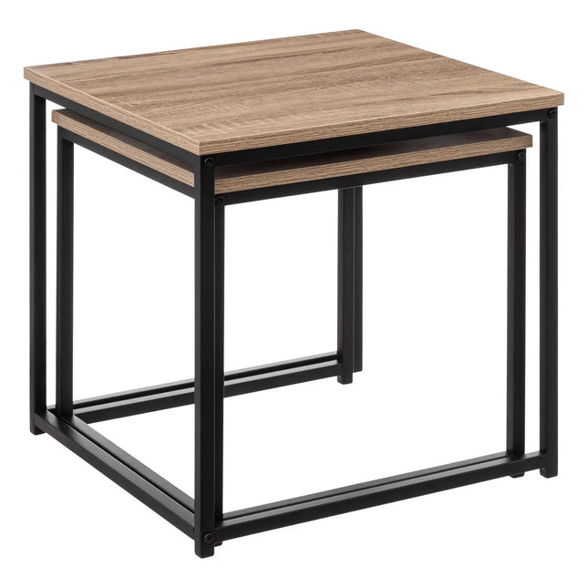 Aliaj Bijzettafel set van 2 stuks - 45 x 45 x 45 cm - Beige