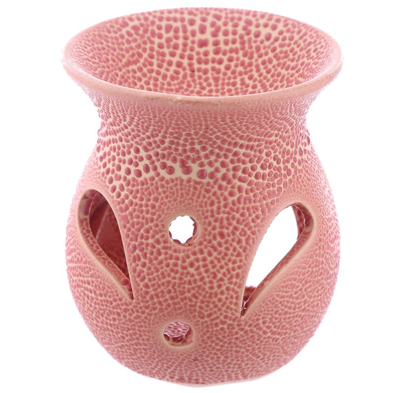 Brûle-parfum en céramique avec relief – 8 cm
