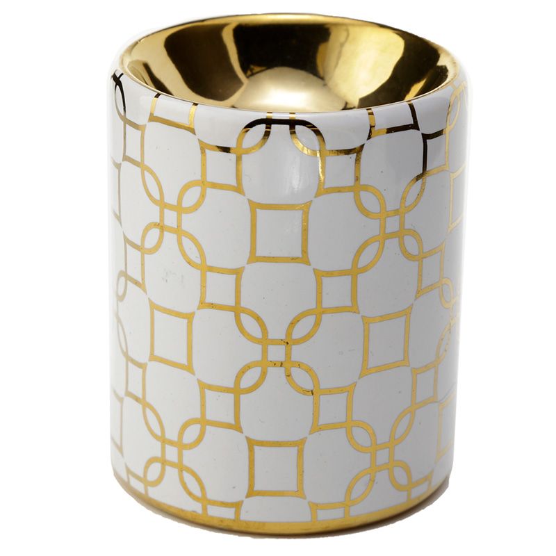 Brûleur de parfum en céramique mini doré métallique