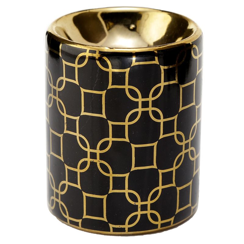 Brûleur de parfum en céramique mini doré métallique