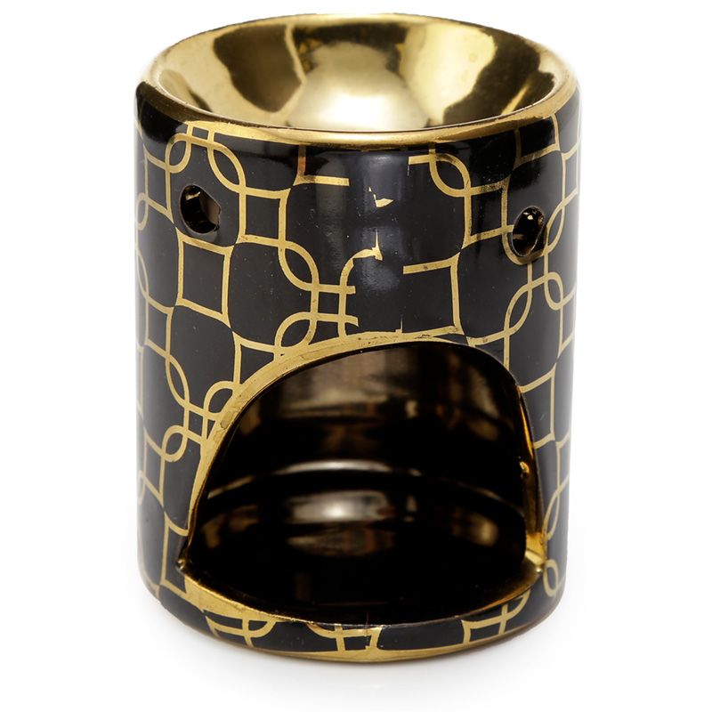 Brûleur de parfum en céramique mini doré métallique