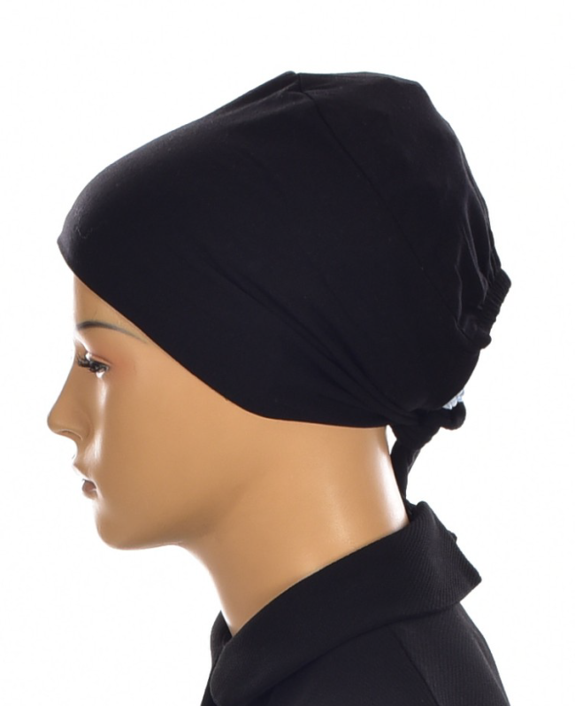 Kapje stretch katoen – onderkapje voor je hoofddoek, in veel kleuren – foto 3
