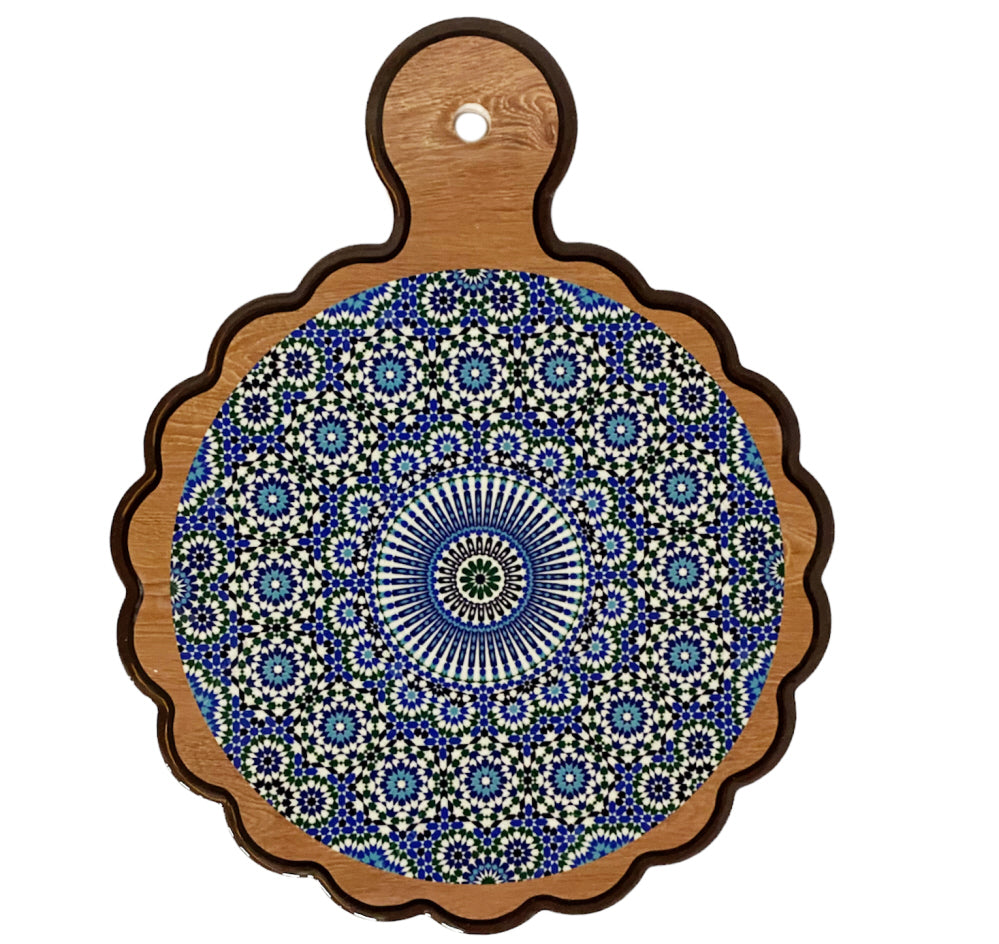 Ceramic coaster with handle
