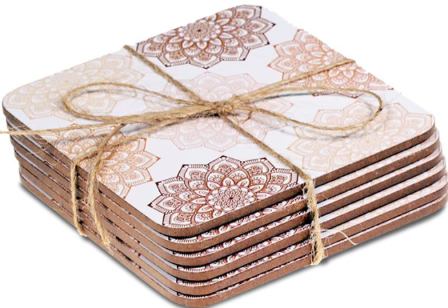 Sous-verres Mandala Rose
