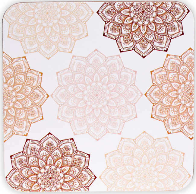 Sous-verres Mandala Rose