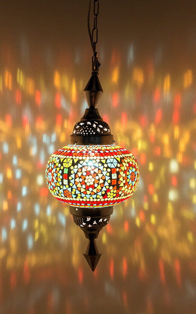 Orientalische Lampe Mosaik mehrfarbig klassisch