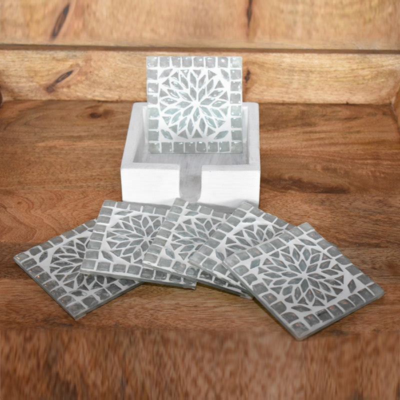 Transparent mosaic coasters