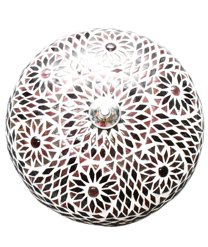 Oriental mosaic ceiling lamp purple Ø25cm
