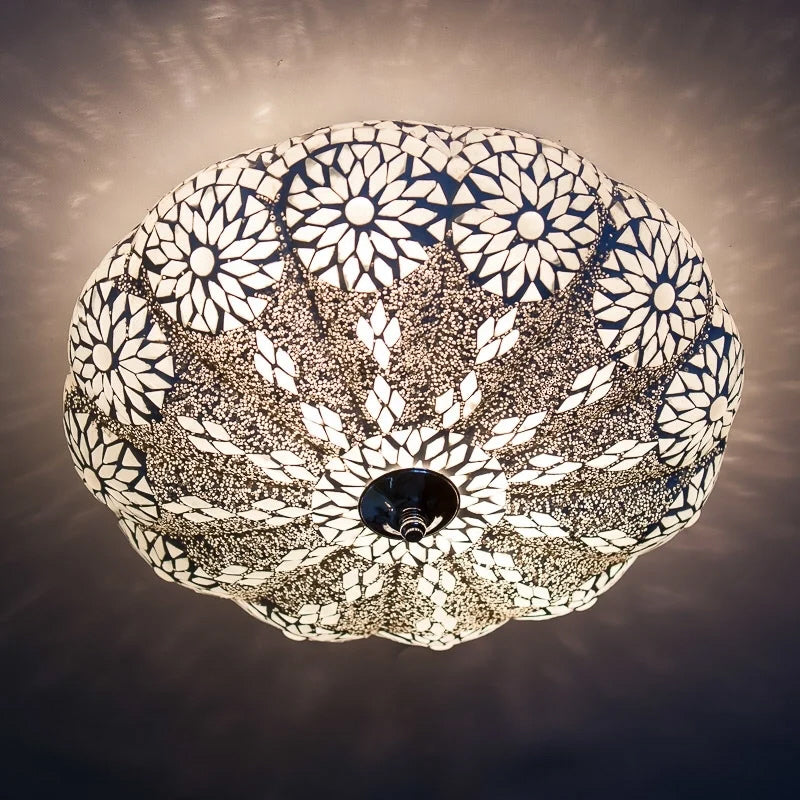 Orientalische Mosaik-Deckenleuchte transparent