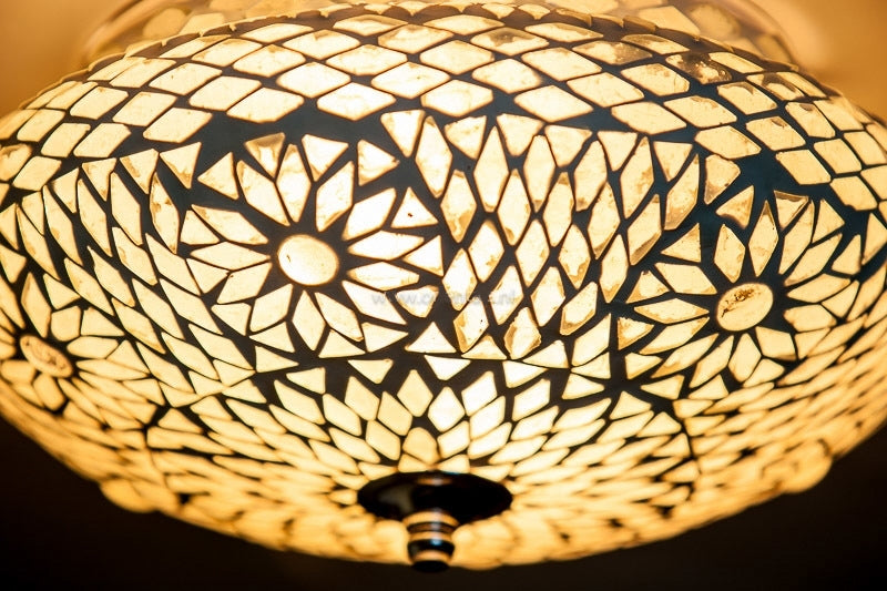 Orientalische Mosaik-Deckenleuchte transparent-transparent