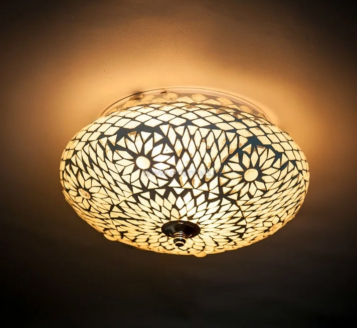 Orientalische Mosaik-Deckenleuchte transparent-transparent