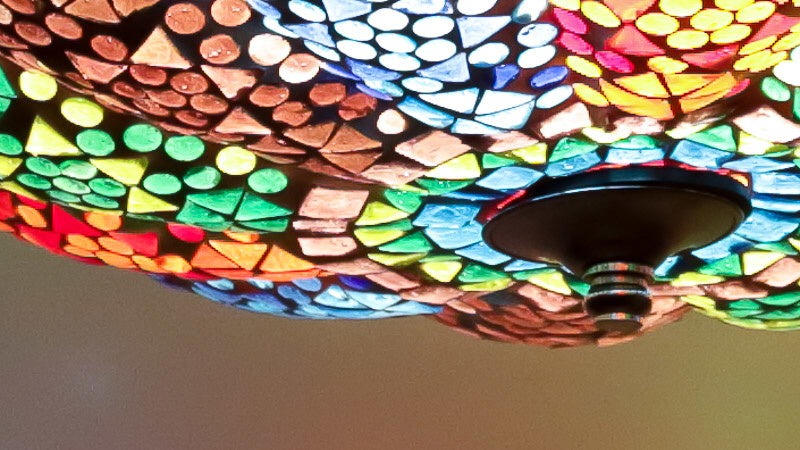 Plafonnier mosaïque oriental - multicolore