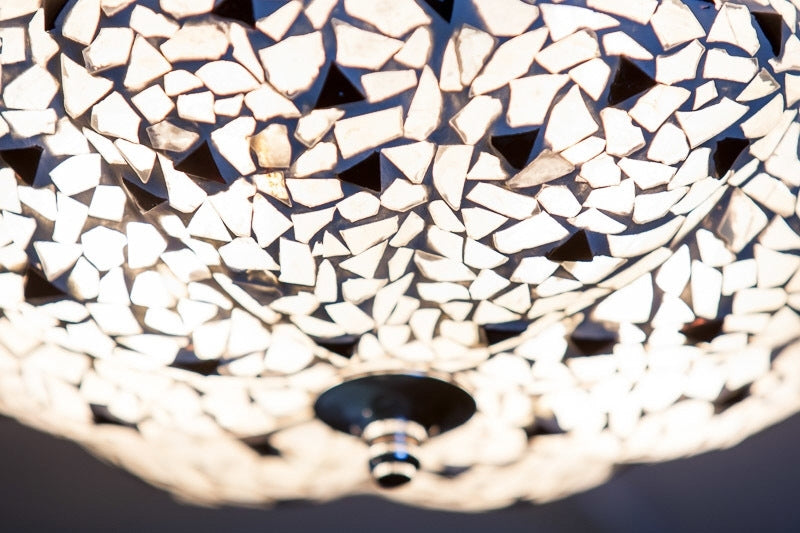 Plafonnier mosaïque orientale melon - Ø 25 cm