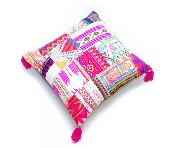 Coussin décoratif oriental - tons rose bohème