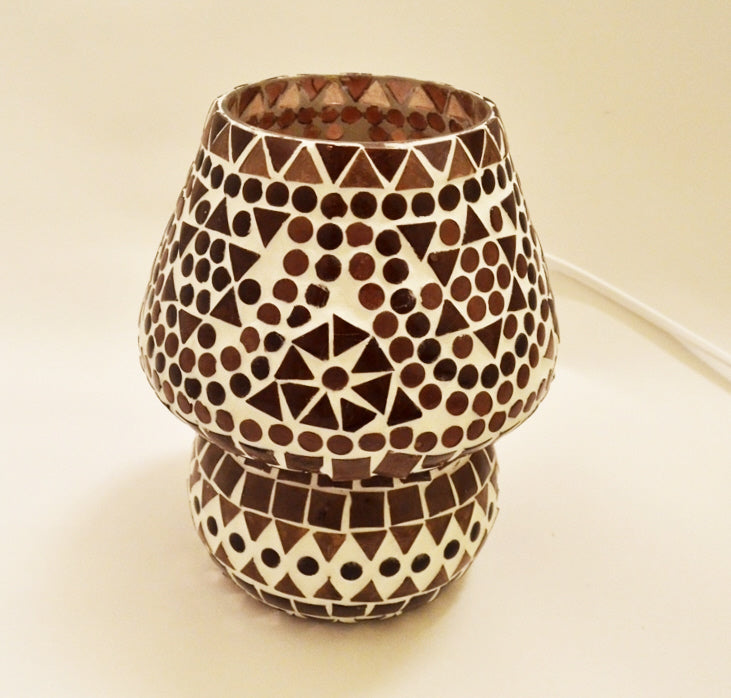 Orientalische Tischlampe Mosaik - Pilz-Lila