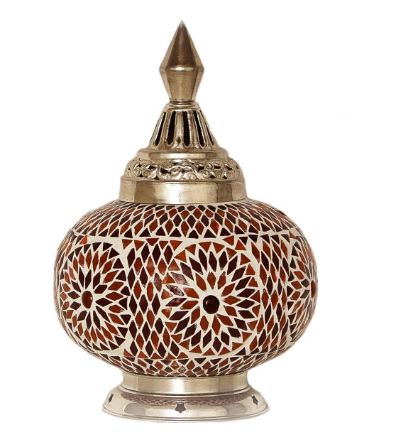 Lampe de table mosaïque orientale - citrouille