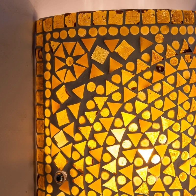 Applique murale orientale en mosaïque - marron beige
