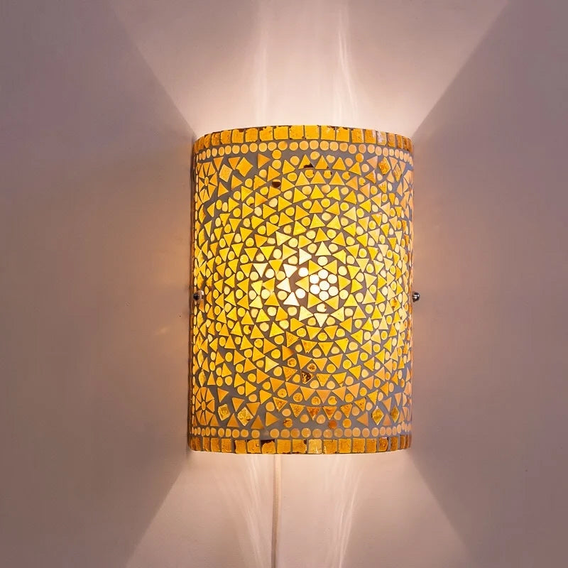 Applique murale orientale en mosaïque - marron beige