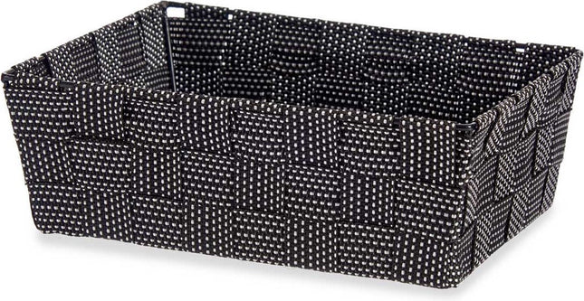 Kipit opbergmandjes zwart – voor kast, lade en badkamer, 24 x 20 x 8 cm