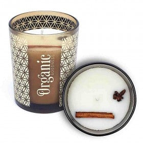 Organic Goodness geurkaars Palo Santo & cederhout – sojawas in glazen pot – foto 5
