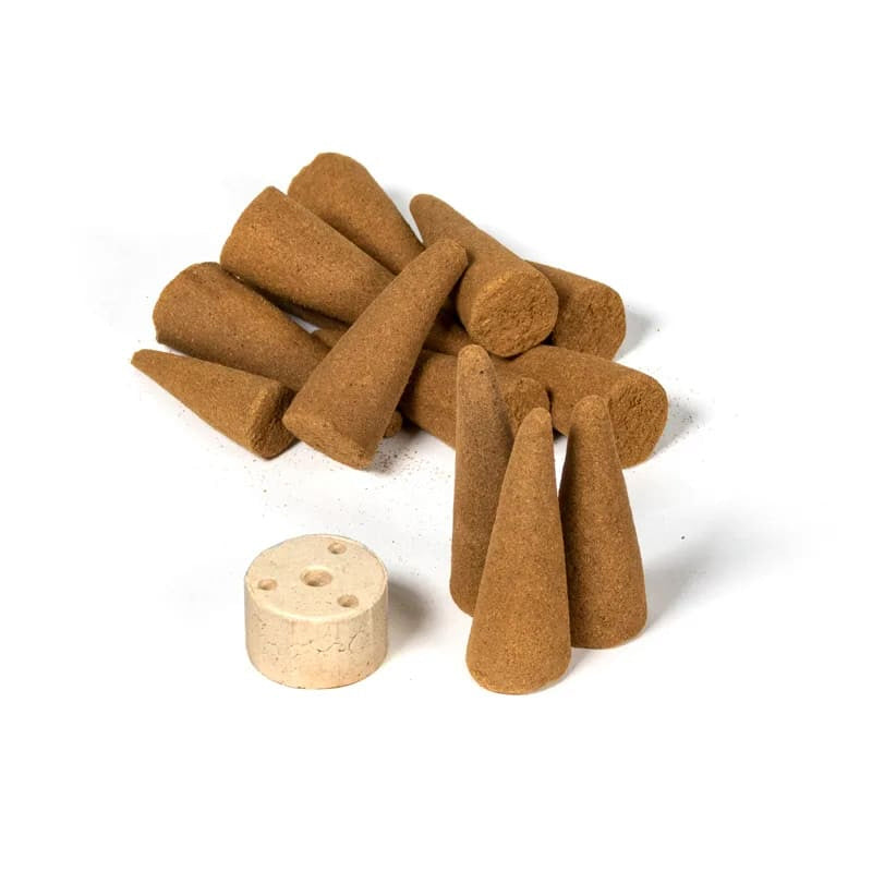 Organic Goodness Jasmine incense cones + holder