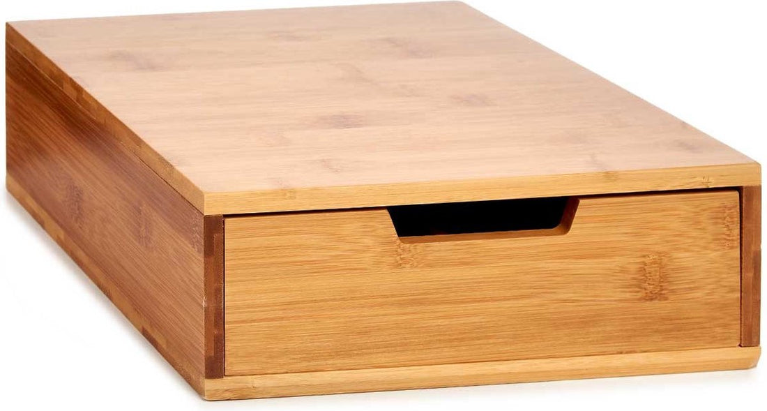 Kapsel-Organizer Halterung Kaffeemaschine Bambus (31 x 10 x 30 cm)