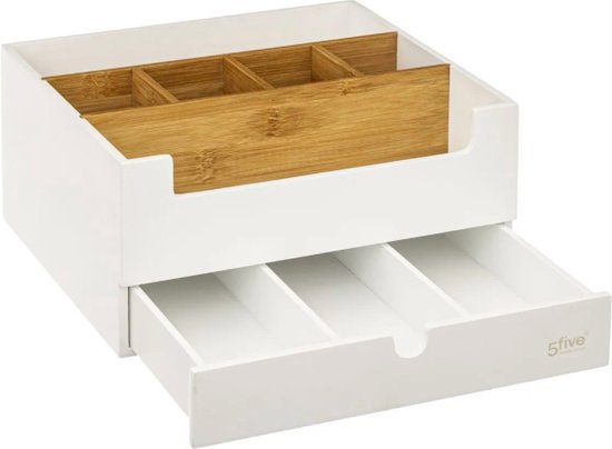 Make-up-Organizer Weiß – Schreibtisch-Organizer