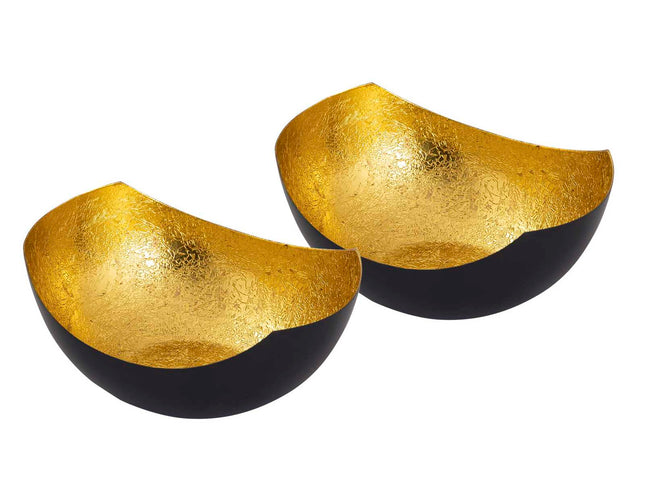 Oriental Candle Holder Set, 2-piece Love bowl shape