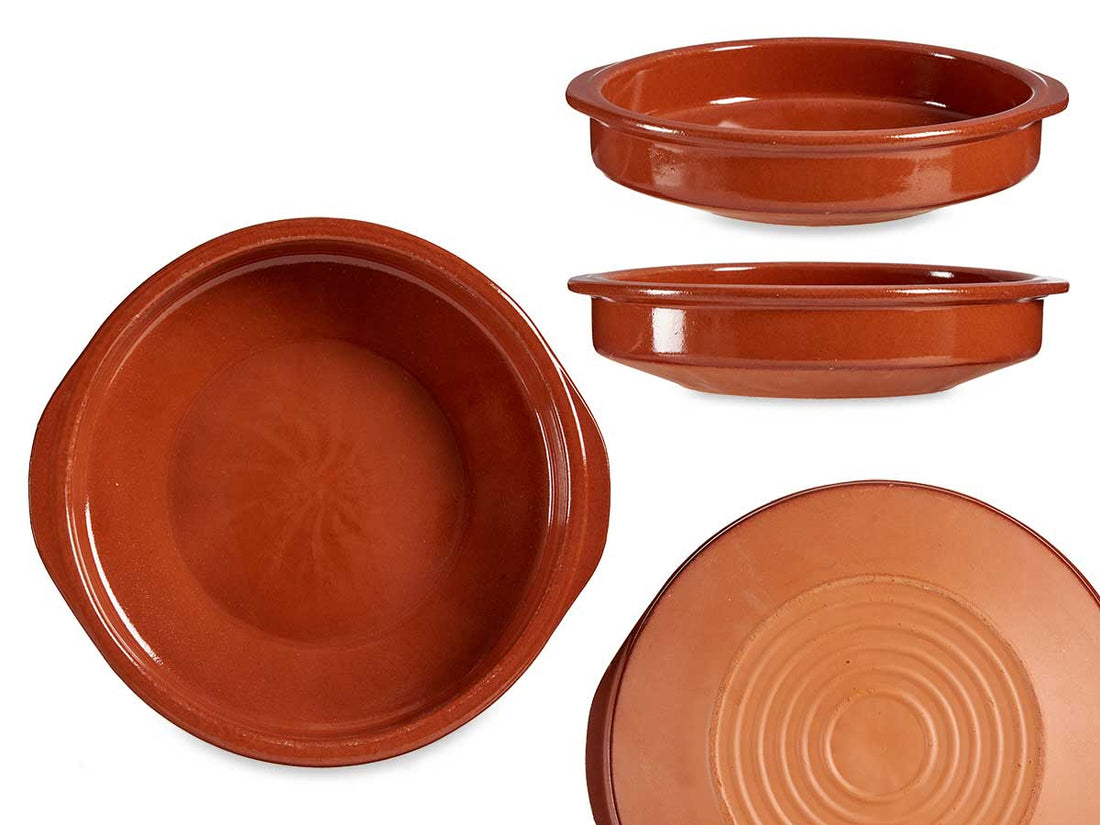 Round Heat-Resistant Oven Dish 30 x 6.5 cm Clay Terracotta