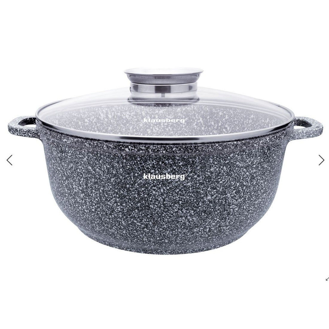 Klausberg kookpan met deksel – marmercoating, grijs, Ø 16 tot 28 cm – foto 12