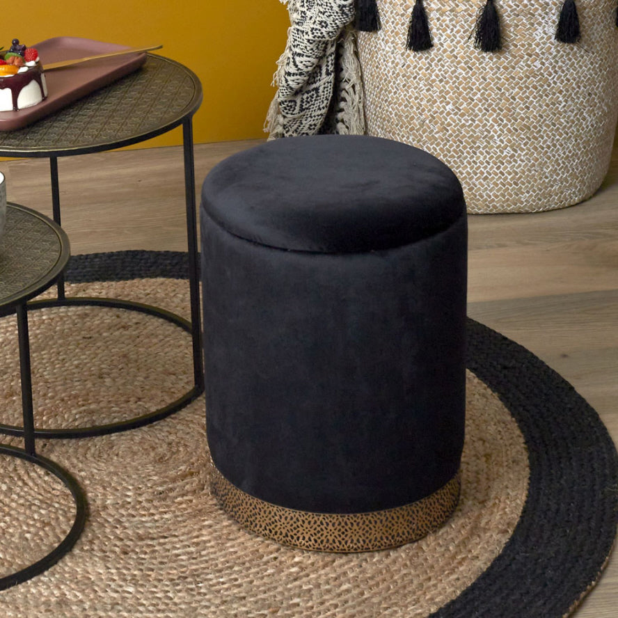 Ottoman storage box/footstool measuring 40.5 x 29cm