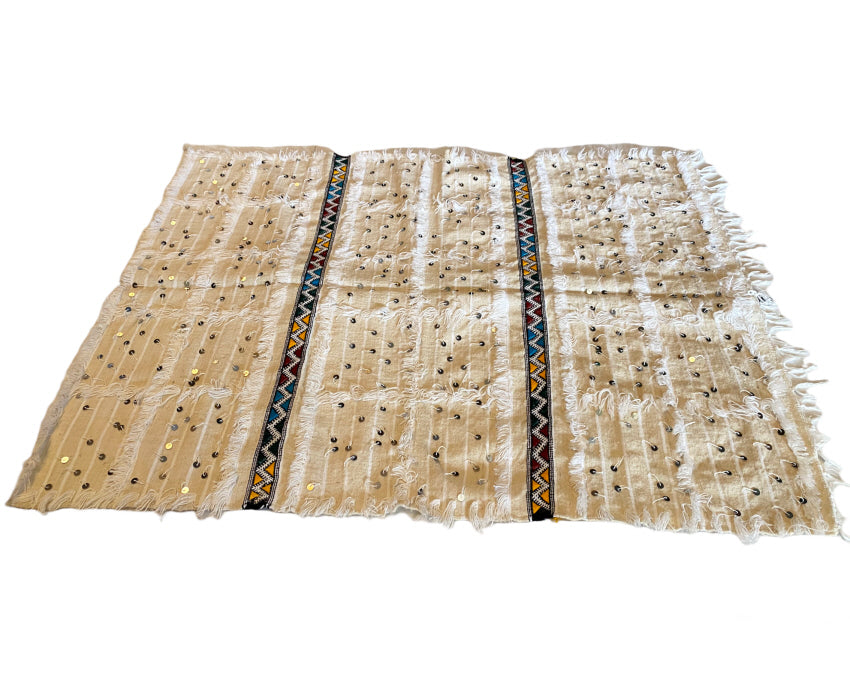 Couverture Handira avec paillettes