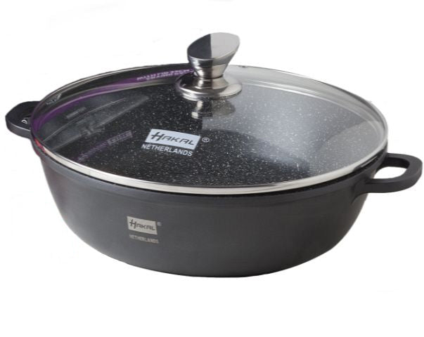 Hakal line lage braadpan met deksel – marmercoating, inductie, Ø 28 tot 40 cm – foto 12