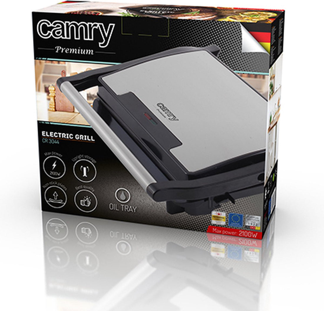 Camry CR 3044 elektrische grill – contactgrill en paninigrill, 2100 W – foto 6