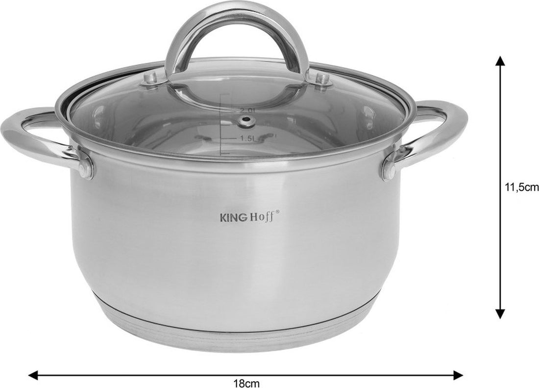 Kinghoff Pan Set - 10-piece - Stainless Steel - All heat sources