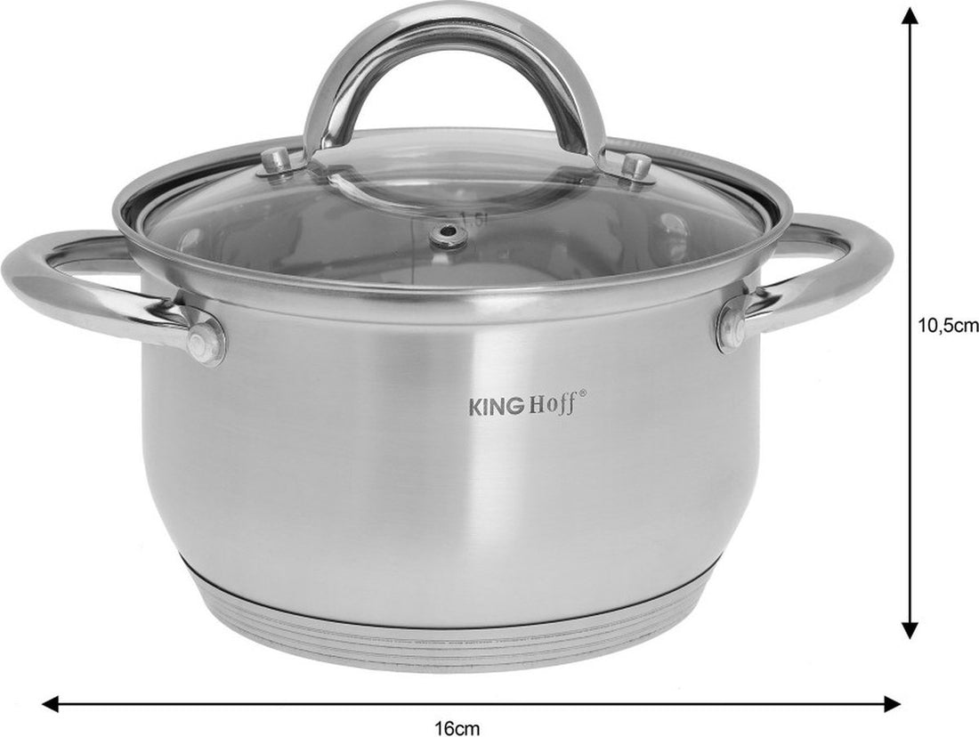 Kinghoff Pan Set - 10-piece - Stainless Steel - All heat sources