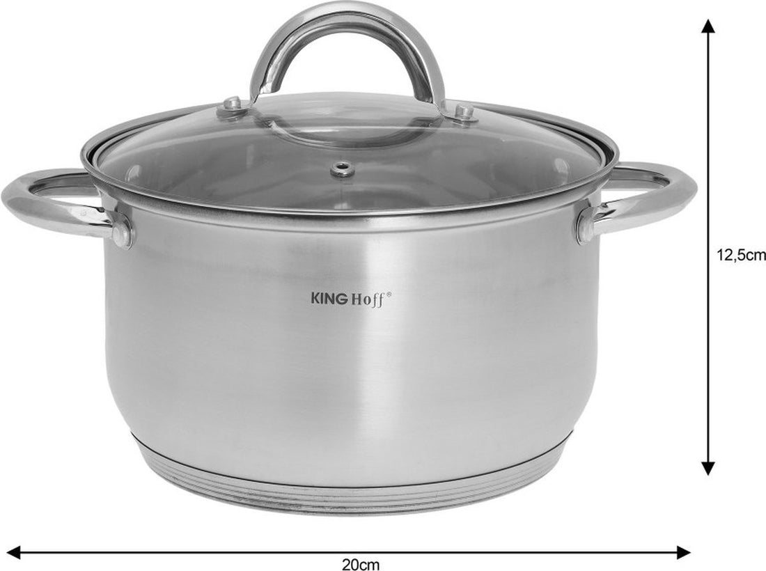 Kinghoff Pan Set - 10-piece - Stainless Steel - All heat sources
