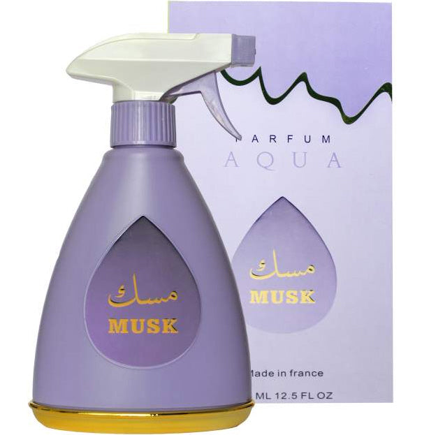 Huisparfum musk 375 ml – huisgeur voor gordijnen, vloerkleden en spreien