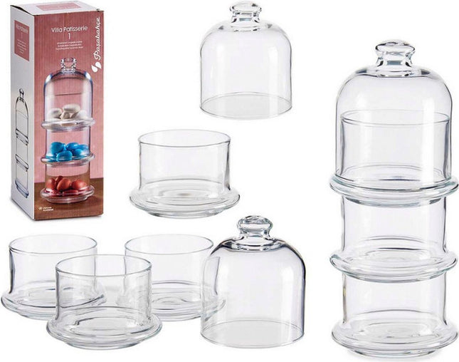 Pasabahce Villa Patisserie – Glass Storage Jar Mini – 3-tier