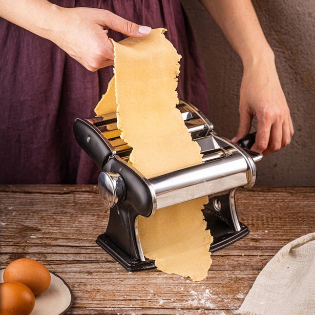 Machine à pâtes manuelle KINGHoff KH-1957 - 150 mm de largeur - Pour tagliatelles, spaghettis et lasagnes frais - Machine à pâtes