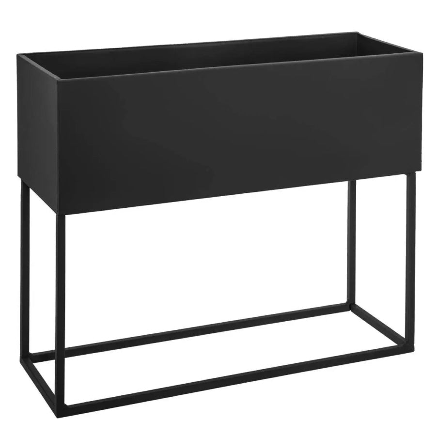 2-piece standing planter - Metal - Black