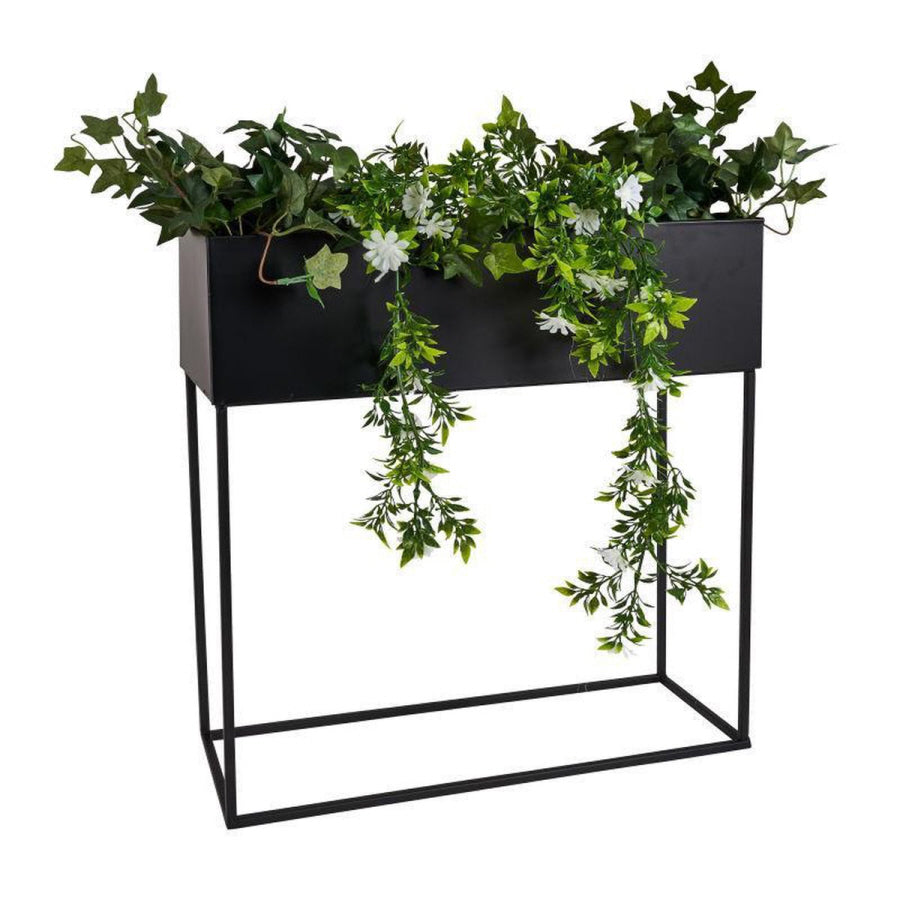 2-piece standing planter - Metal - Black
