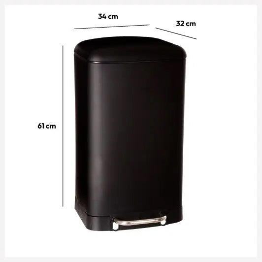 Corbeille à pédale / poubelle - 30 litres - Métal - Couleurs assorties