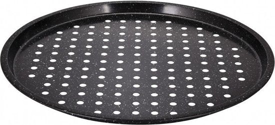 Klausberg 7442 pizzabakplaat rond – Ø 34 cm, staal met marmercoating