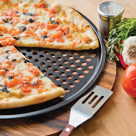 Klausberg 7442 pizzabakplaat rond – Ø 34 cm, staal met marmercoating – foto 2