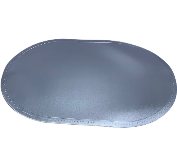 Placemat ovaal van PU-leer – goud of zilver, 45 cm – foto 2