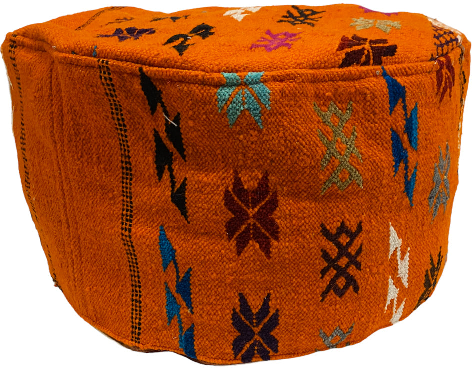Marokkanischer Kelim-Pouf Vintage