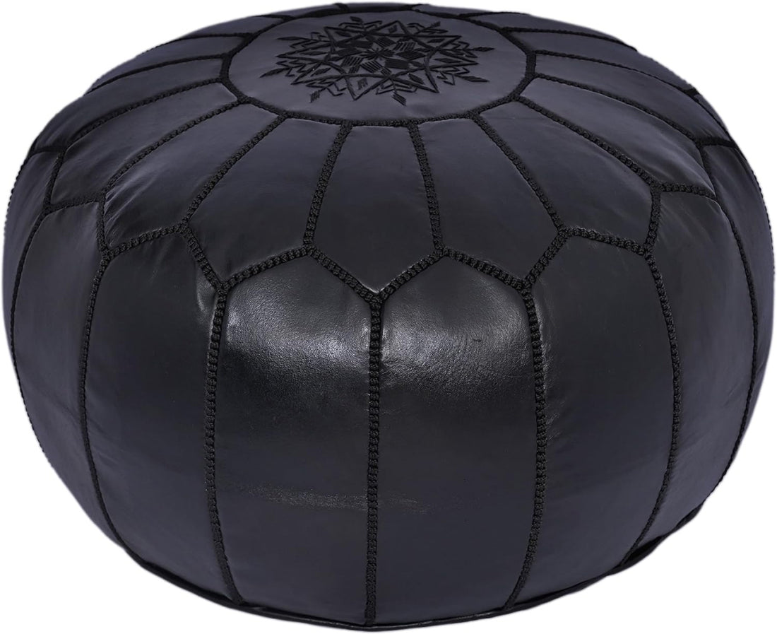 Black Moroccan Pouf