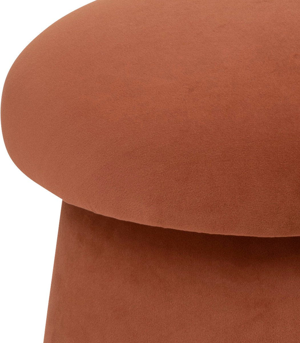 Atmosphera Pouf Noa Samt Ø37xH40 cm - Bernstein