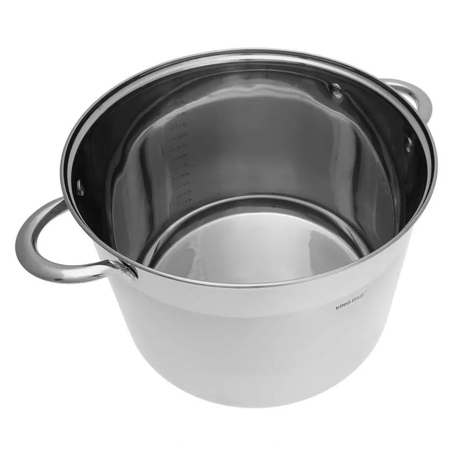 Kinghoff Soup Pot - Ø26, 28, 30 cm - Stainless Steel - with glass lid